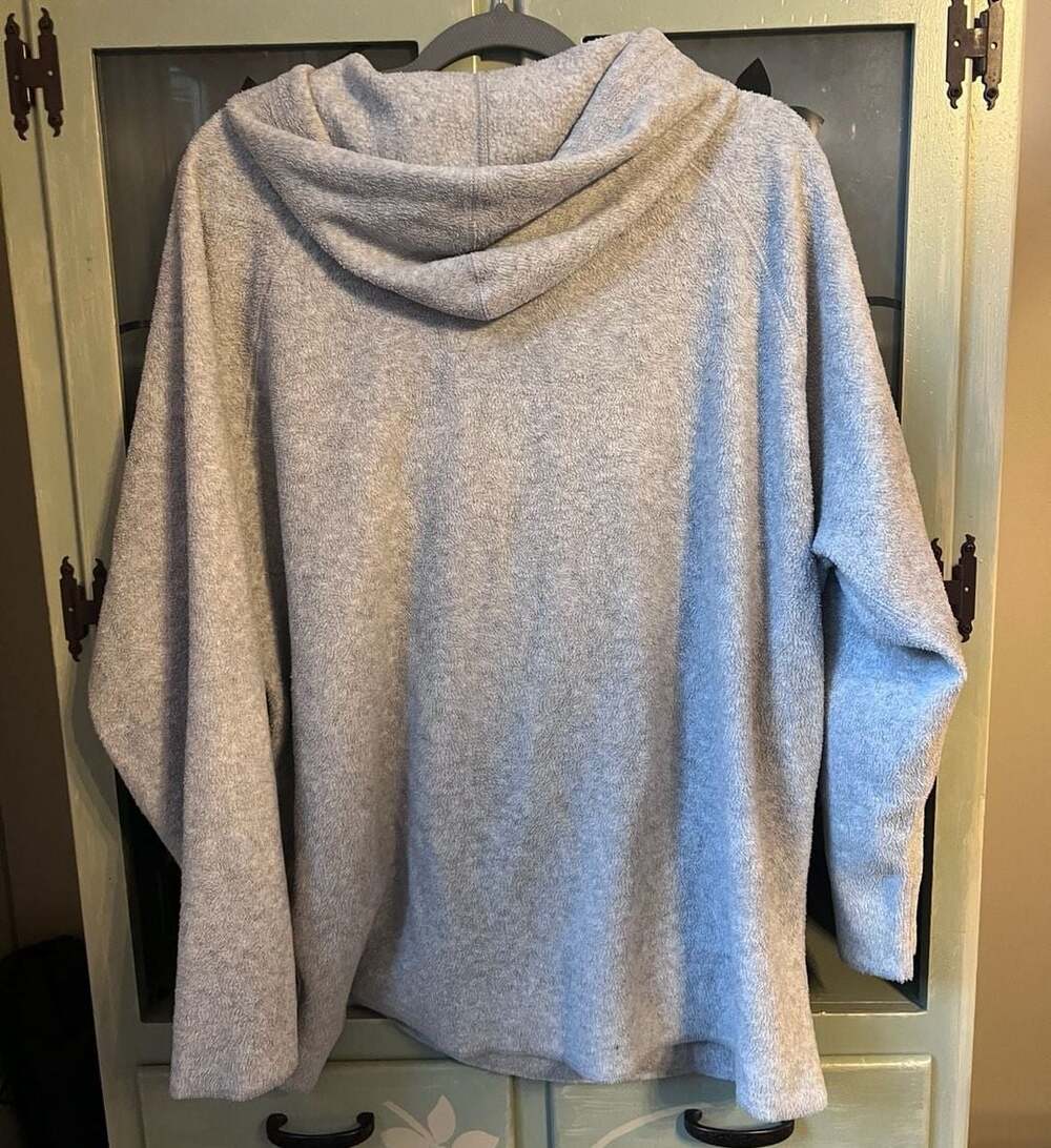 Disney Tigger Hoodie Size 14W/16W Gray Terry Embroidered - Picture 5 of 6